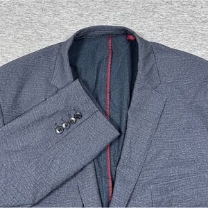 Johnston Murphy XC4 Blazer Jacket Mens XL Gray Blue Extreme Comfort Travel City